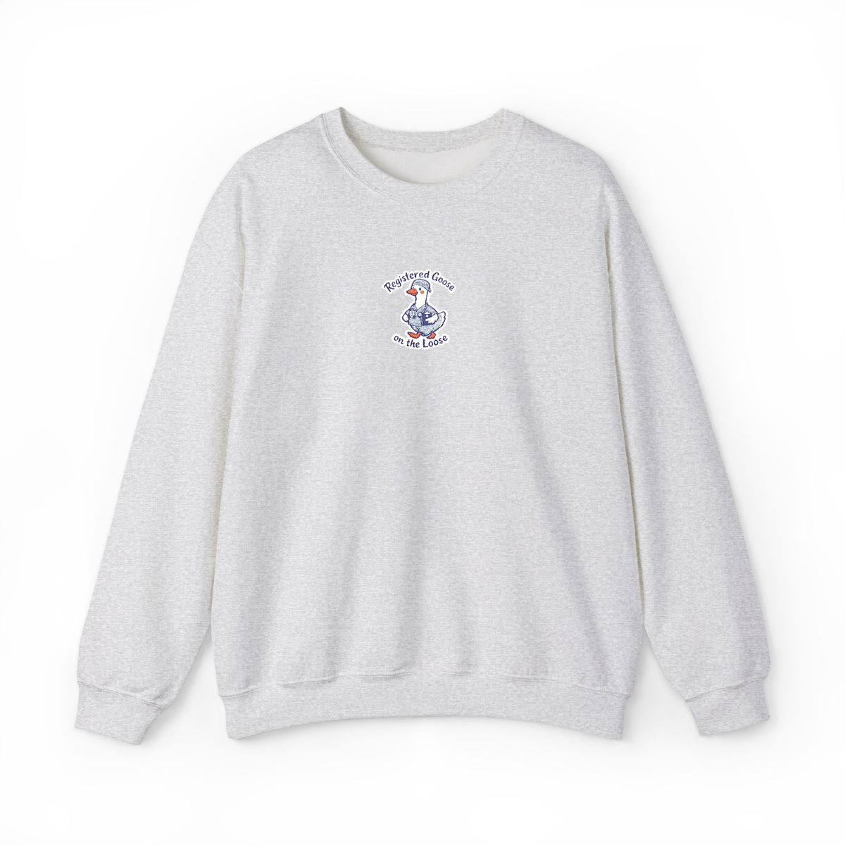 Registered Goose on the Loose Embroidered Sweatshirt in Ash