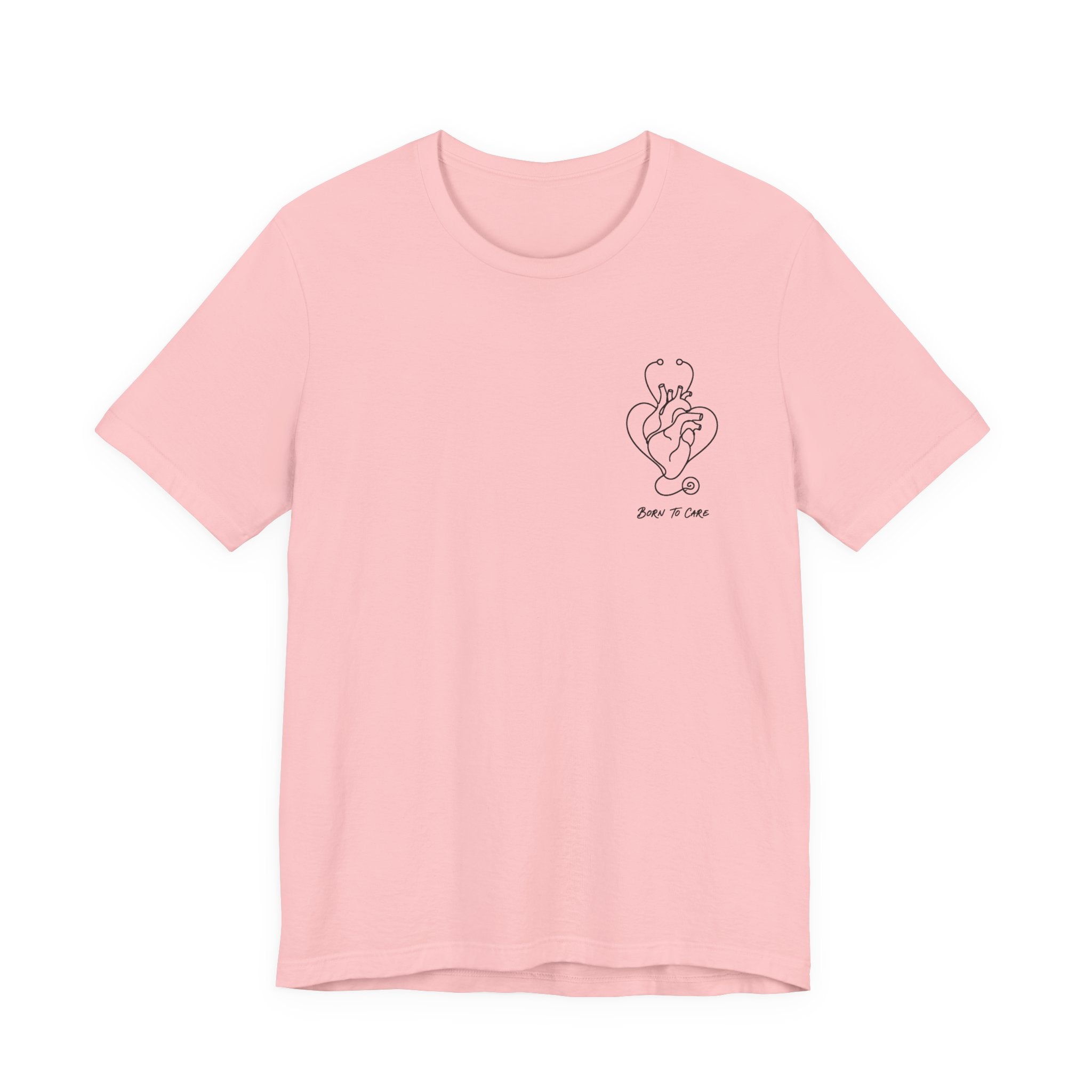 Born to Care Nurse Heart Stethoscope T-Shirt | Nurse Gift