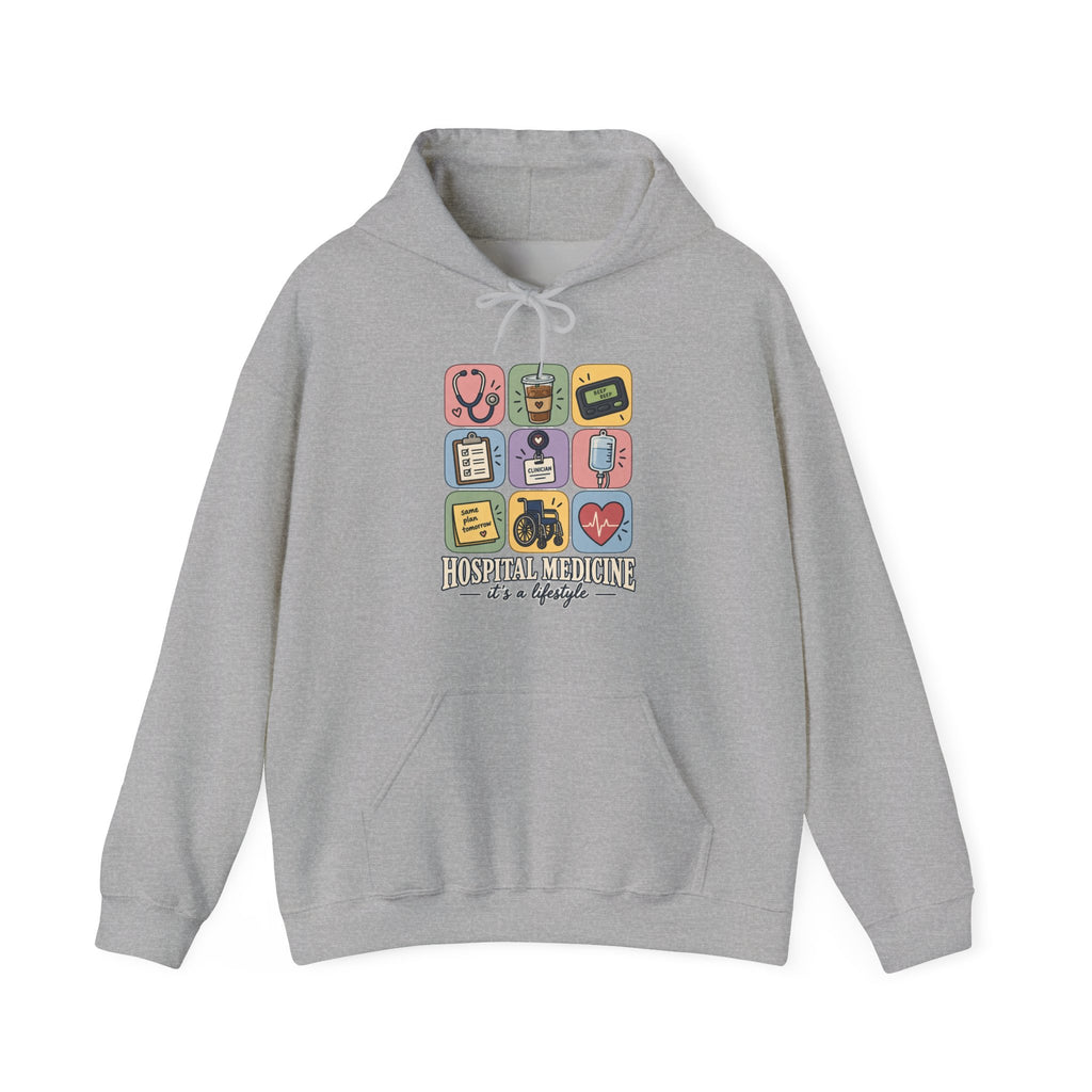Hospital Medicine It's a Lifestyle Hoodie in Sport Grey