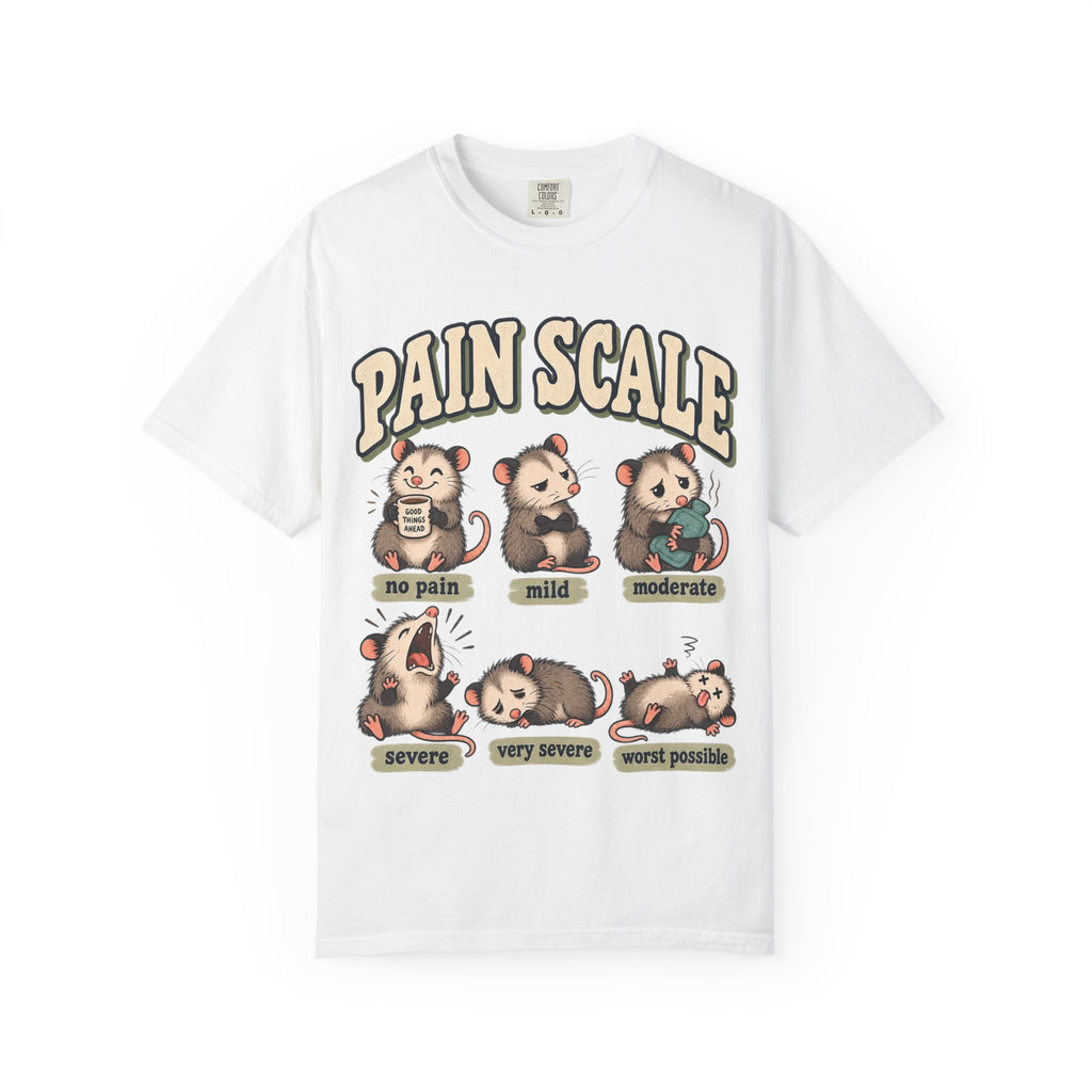 Pain Scale Opossum Shirt in White
