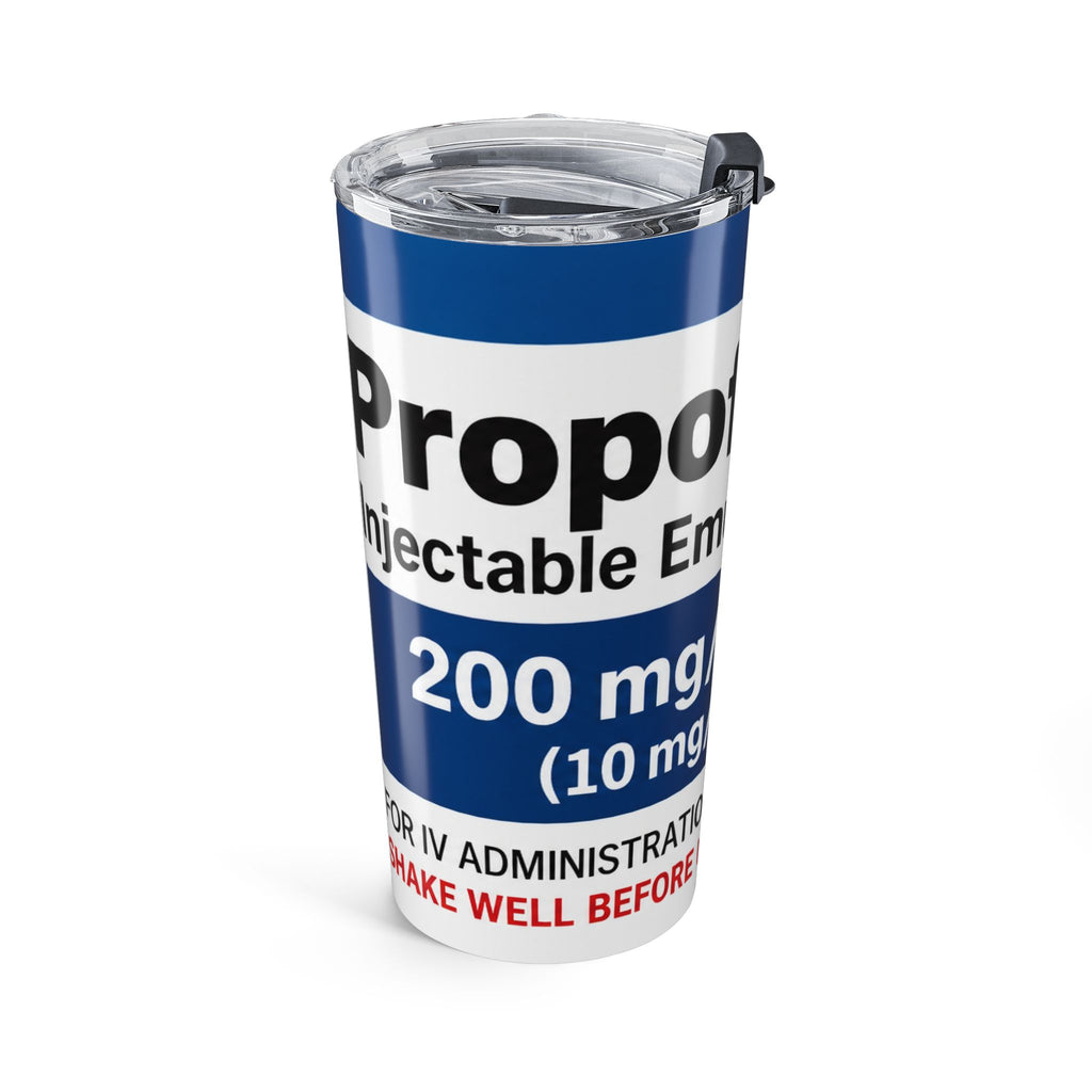 Propofol Medication Label Tumbler
