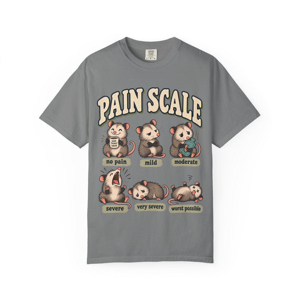 Pain Scale Opossum Shirt in Grey