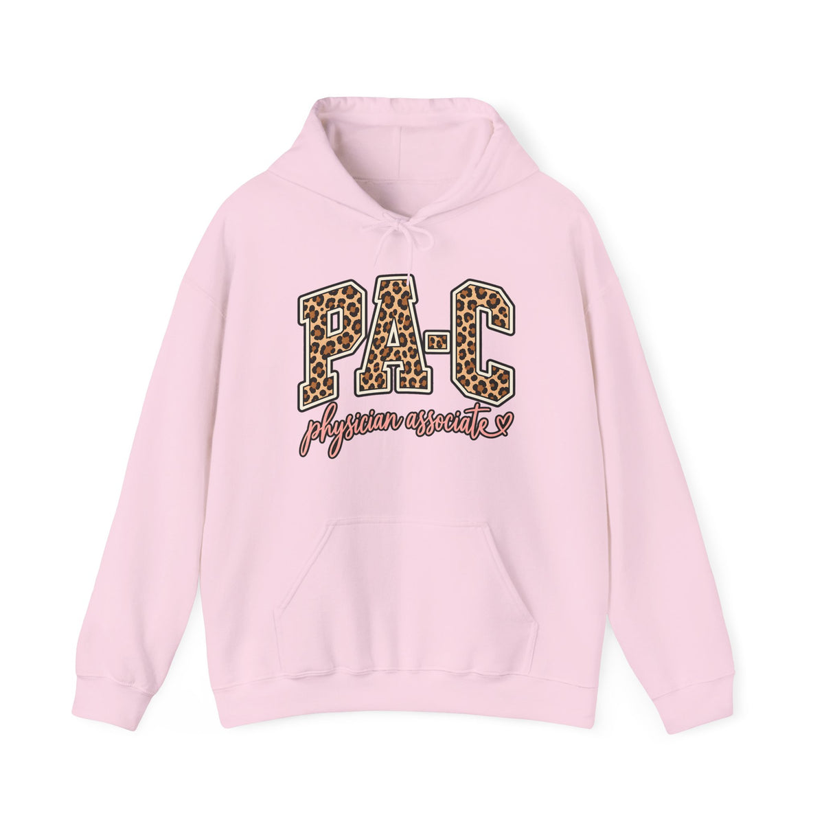PA-C Leopard Hoodie in Light Pink