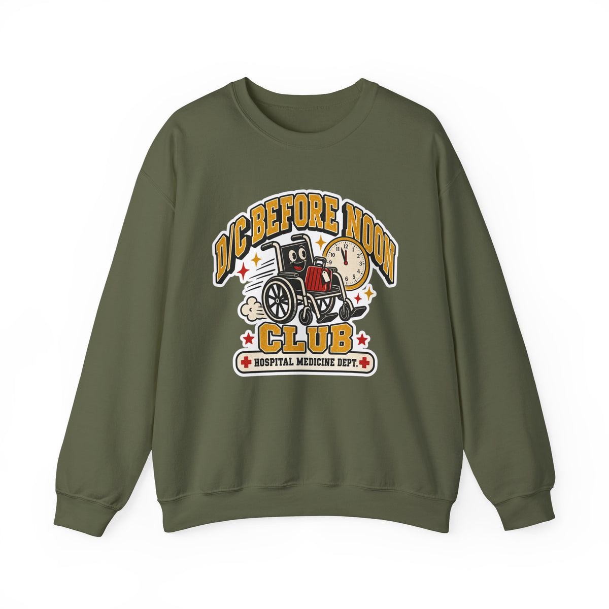 D/C Before Noon Club Sweatshirt in Military Green