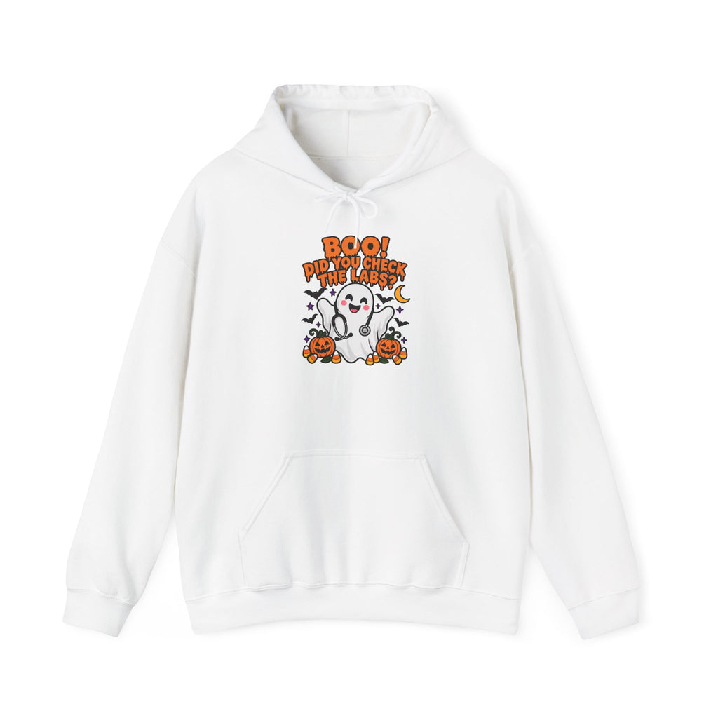 Boo! Did You Check the Labs? Hoodie in White