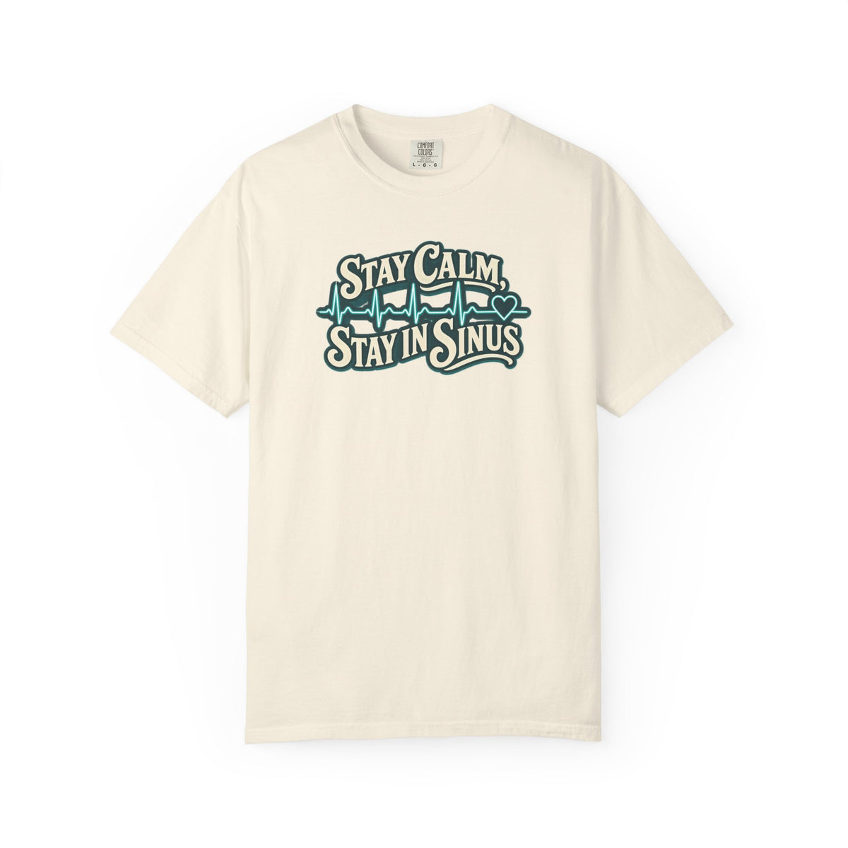 Stay Calm Stay in Sinus Shirt in Ivory