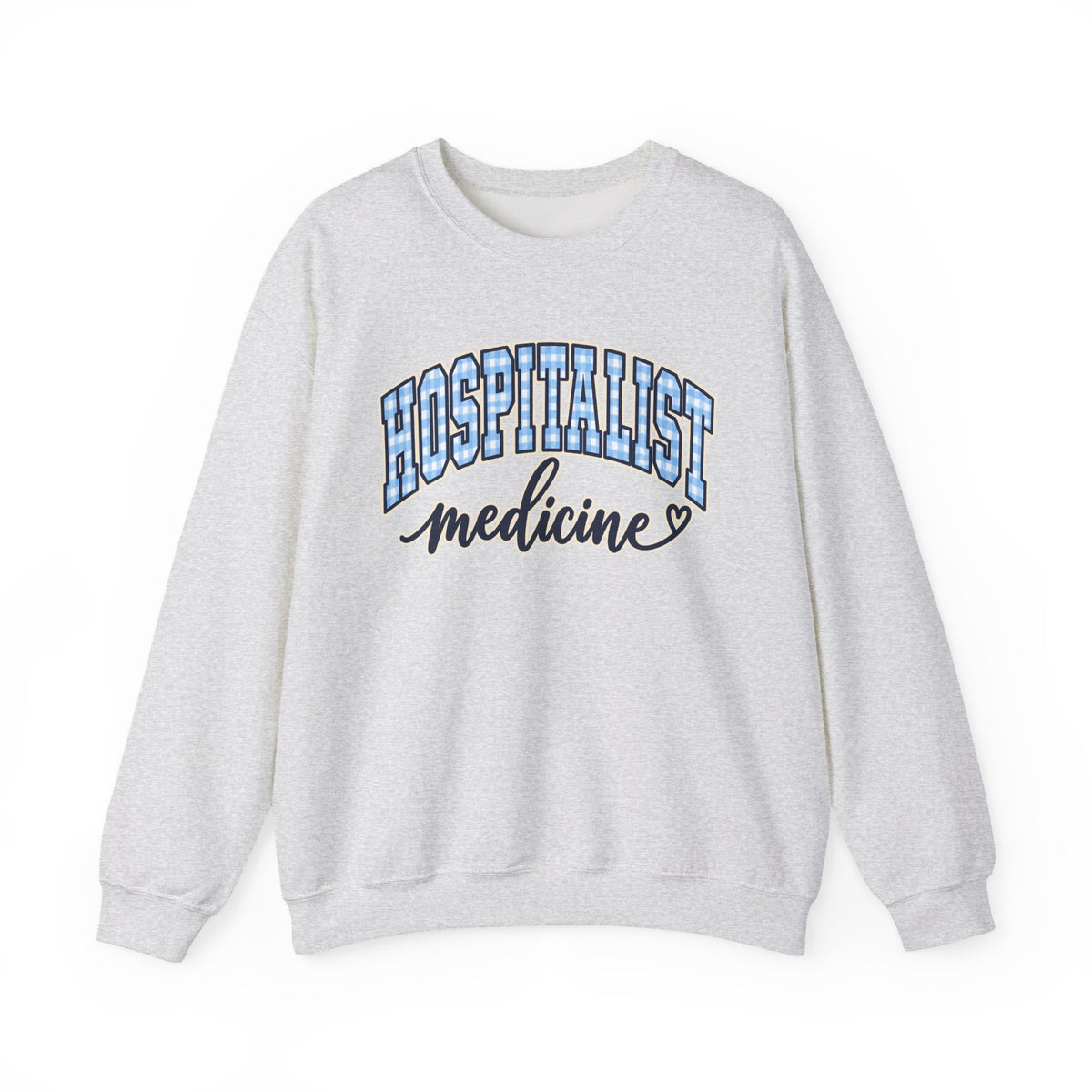 Hospitalist Gingham Sweatshirt in Ash