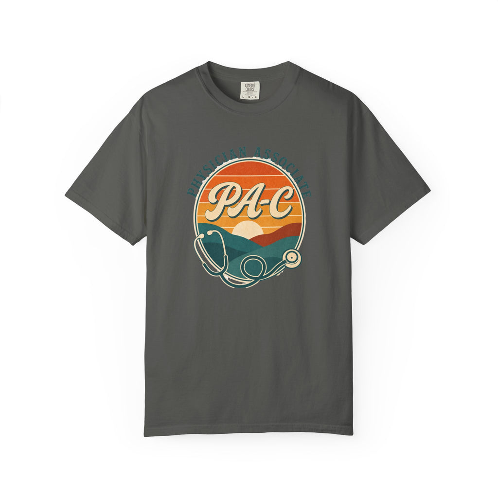 Physician Associate PA-C sunset Comfort Colors 1717 tee in Pepper