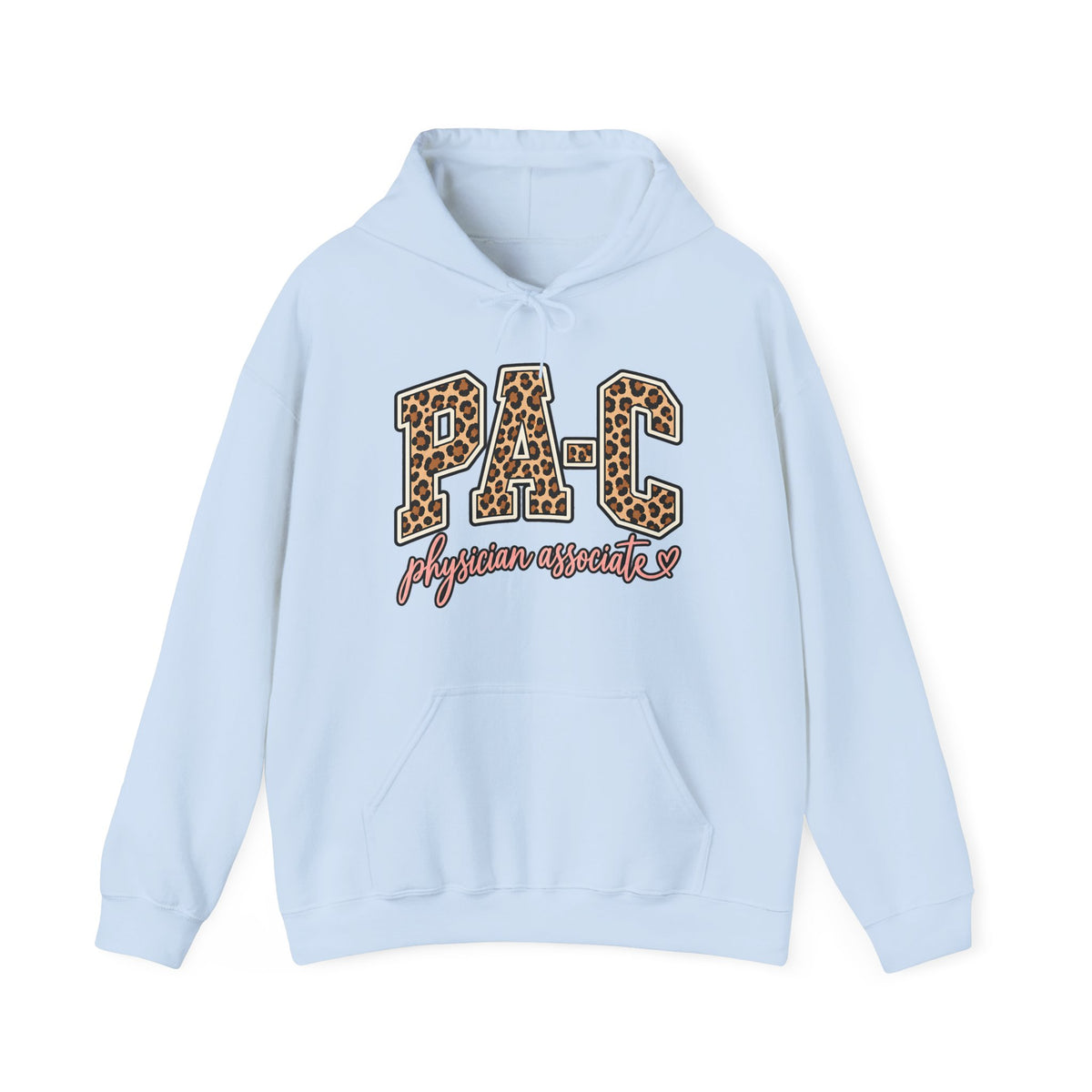 PA-C Leopard Hoodie in Light Blue