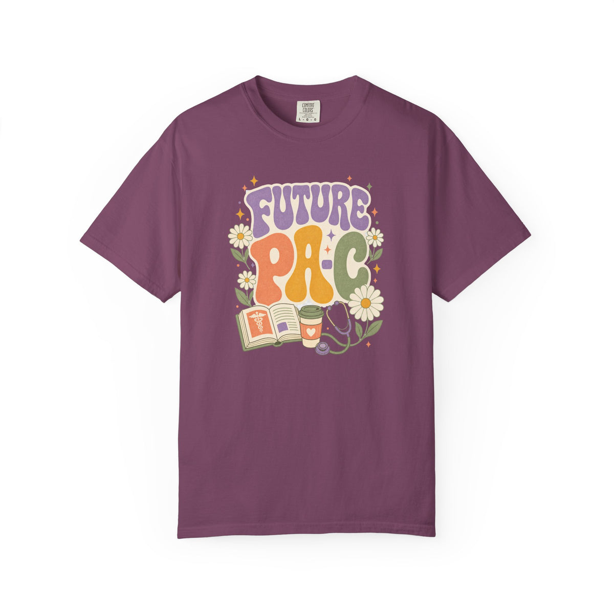 Future PA-C floral Comfort Colors 1717 tee in Berry