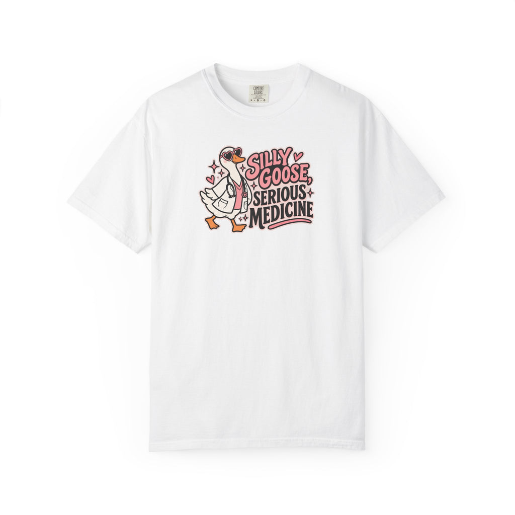 Silly Goose Serious Medicine Shirt in White