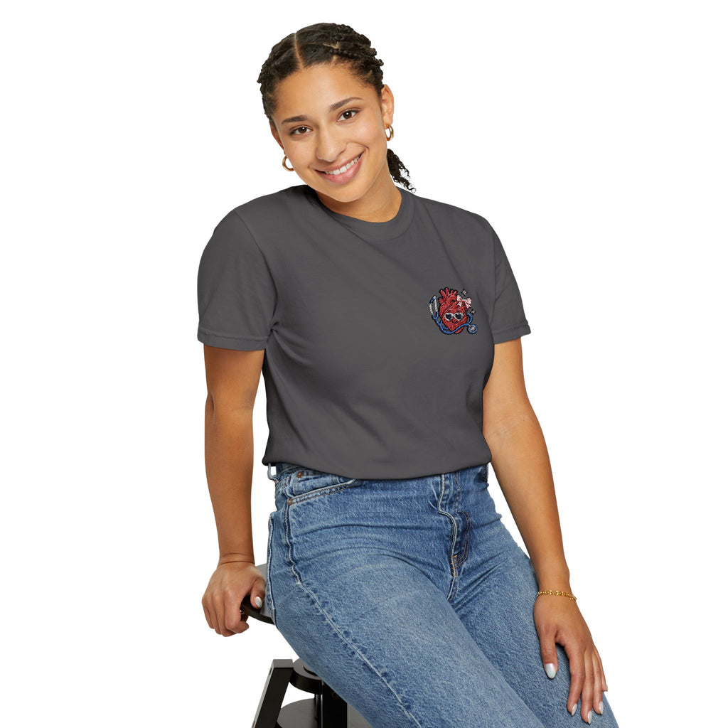 Cute Anatomical Heart Doctor Comfort Colors T-Shirt | Cardiology Nurse Gift