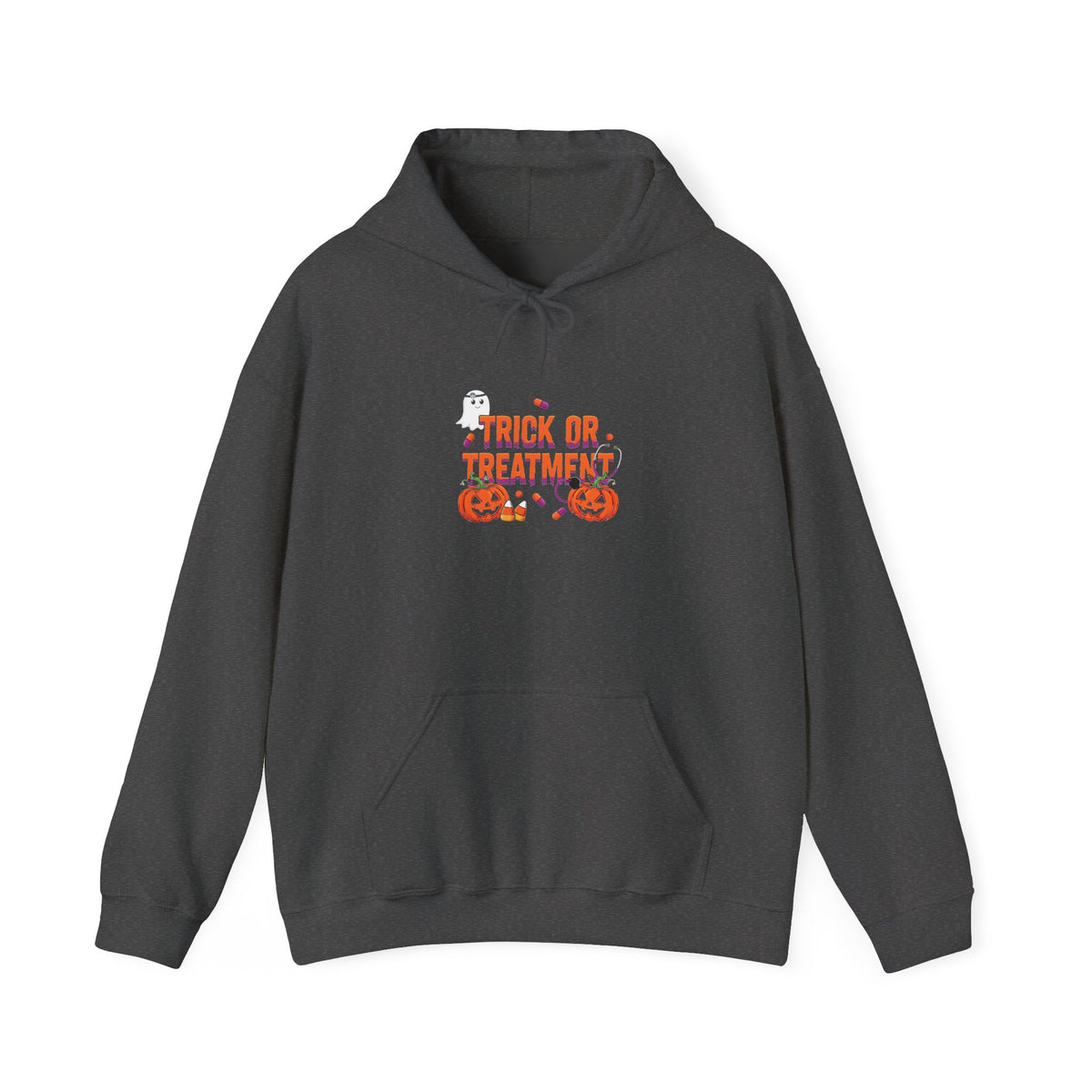 Trick or Treatment Hoodie in Dark Heather