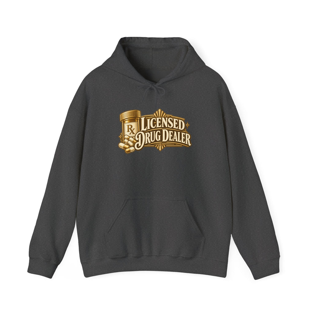 Licensed Drug Dealer Hoodie in Dark Heather