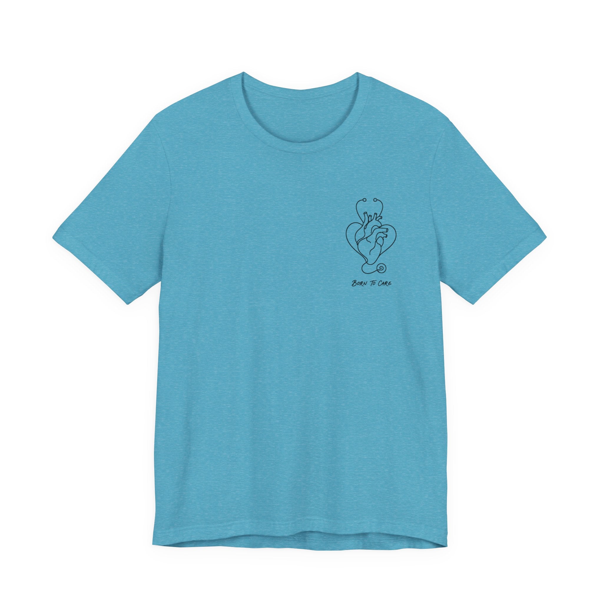Born to Care Nurse Heart Stethoscope T-Shirt | Nurse Gift