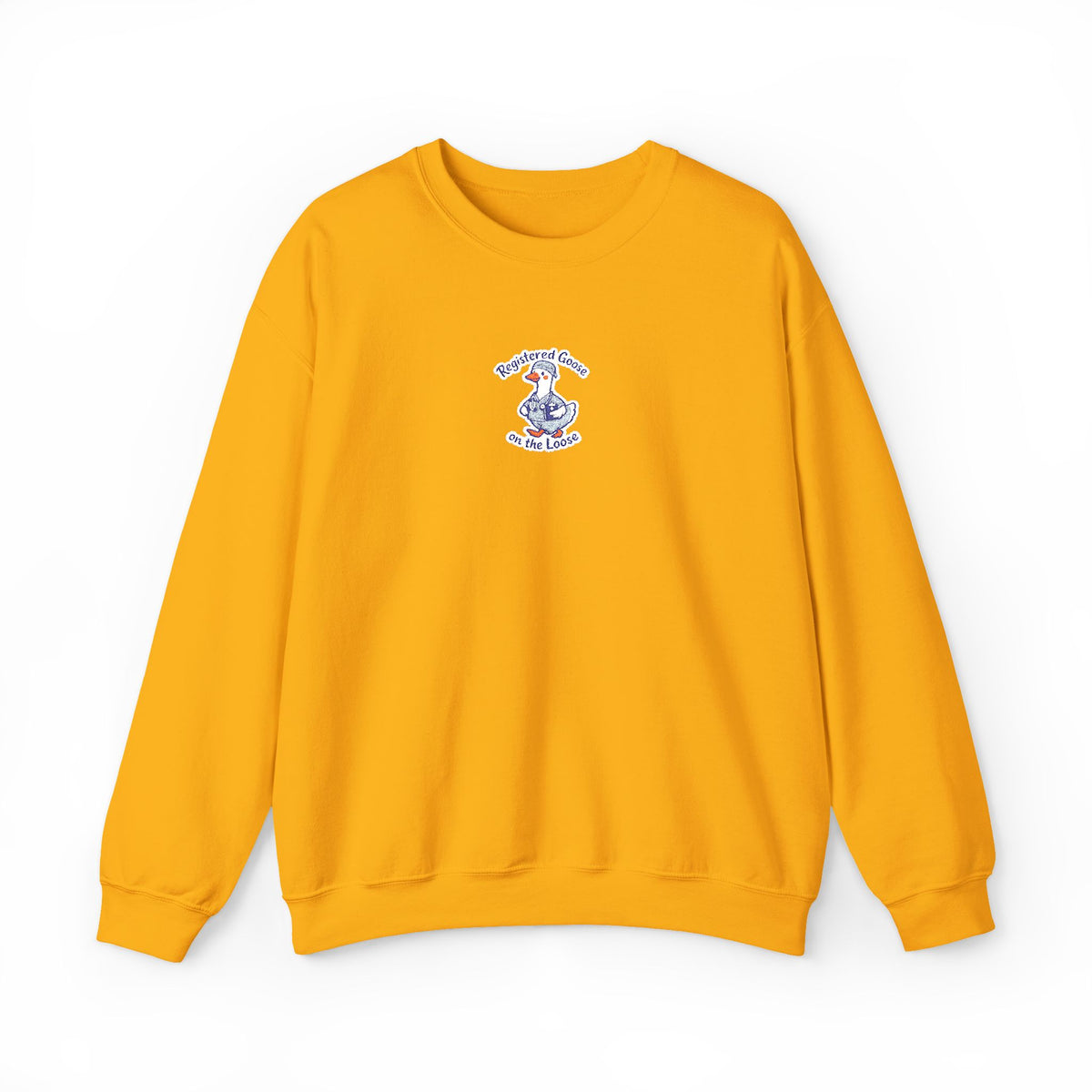 Registered Goose on the Loose Embroidered Sweatshirt in Gold