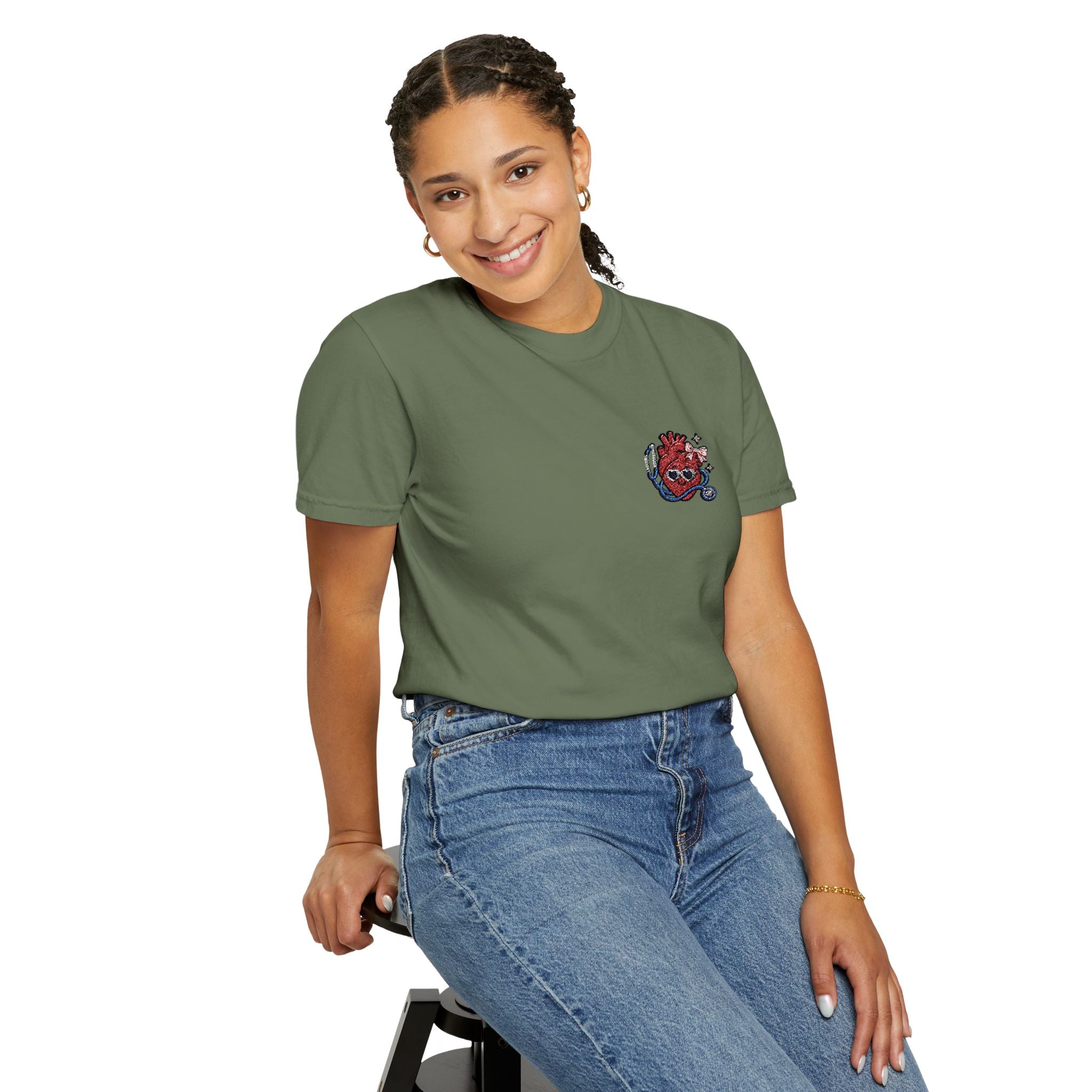 Cute Anatomical Heart Doctor Comfort Colors T-Shirt | Cardiology Nurse Gift