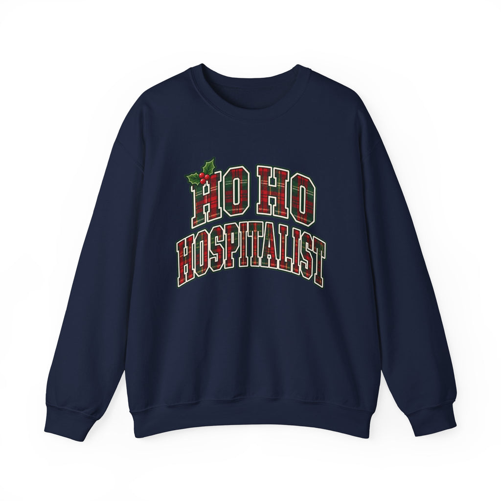 Ho Ho Hospitalist Plaid Sweatshirt in Navy