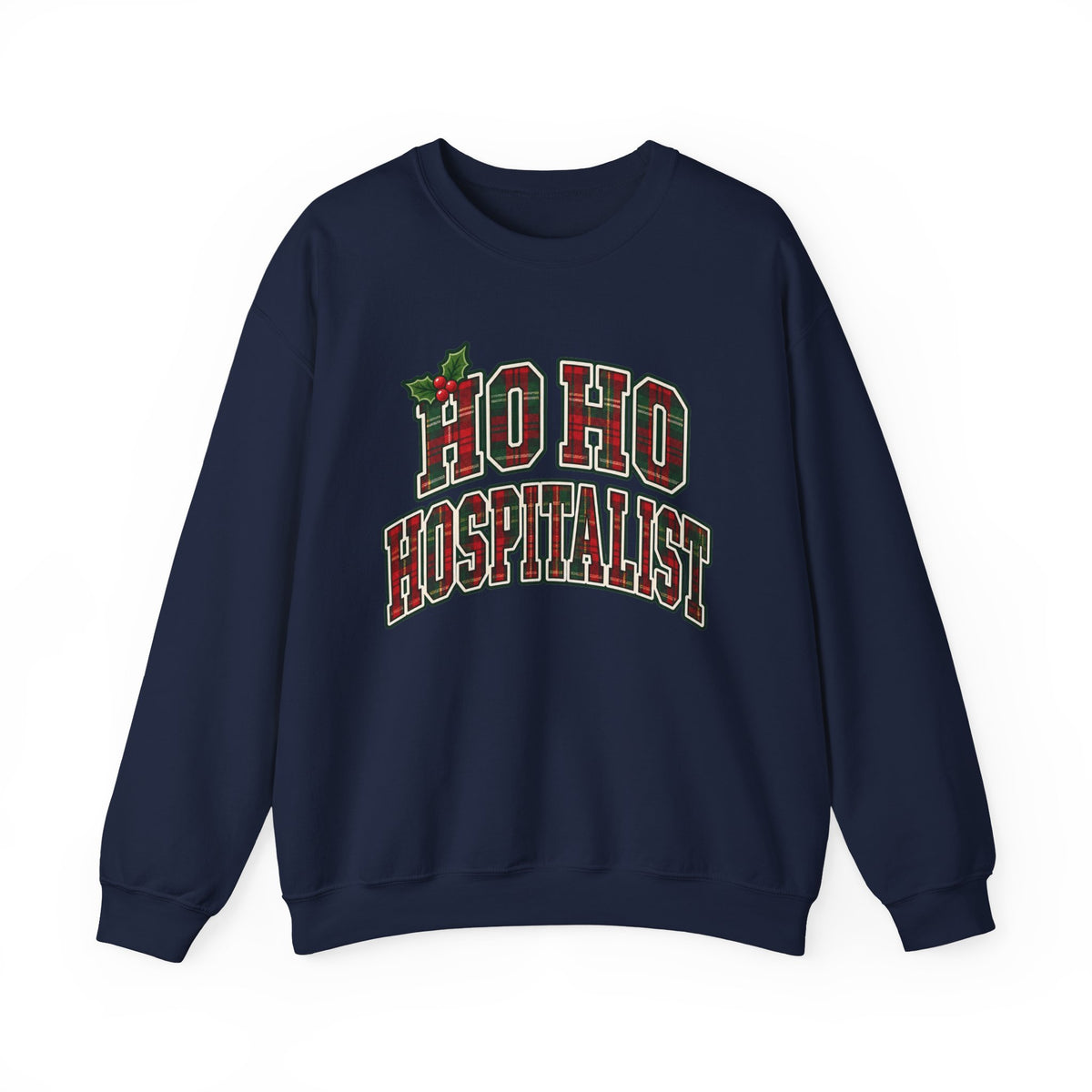 Ho Ho Hospitalist Plaid Sweatshirt in Navy