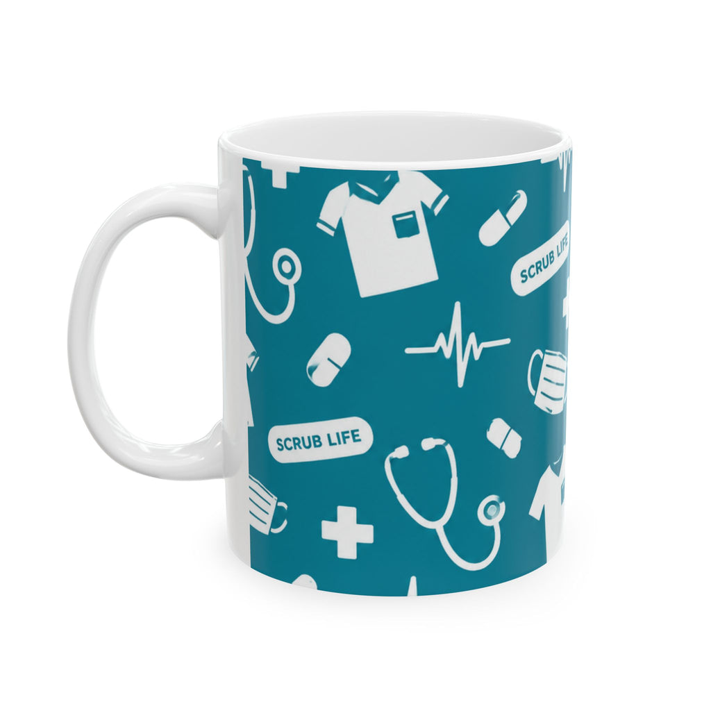 Scrub Life Medical Pattern Mug