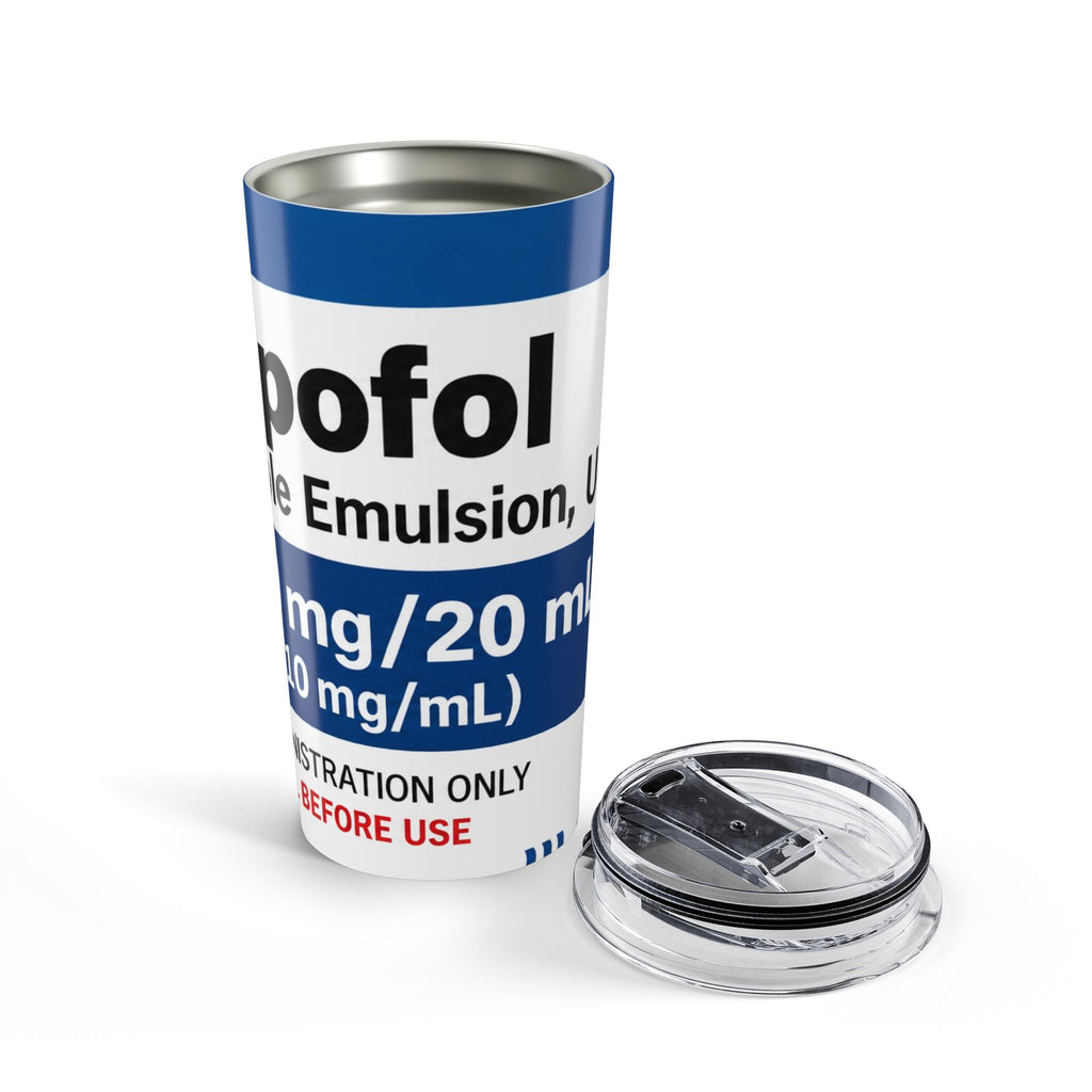 Propofol Medication Label Tumbler