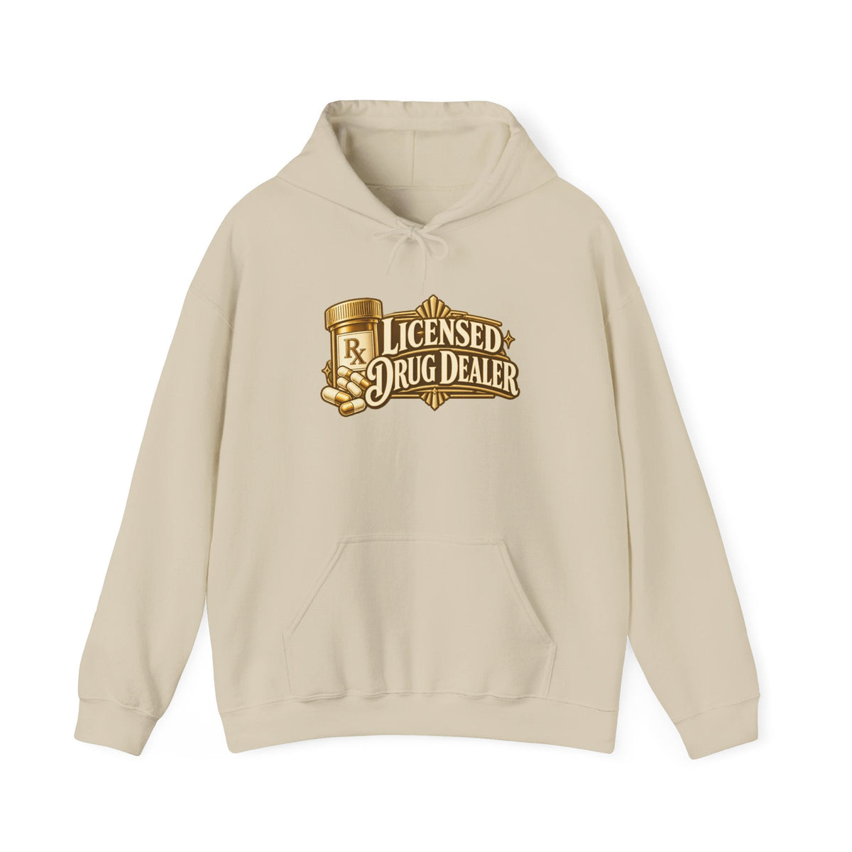 Licensed Drug Dealer Hoodie in Sand