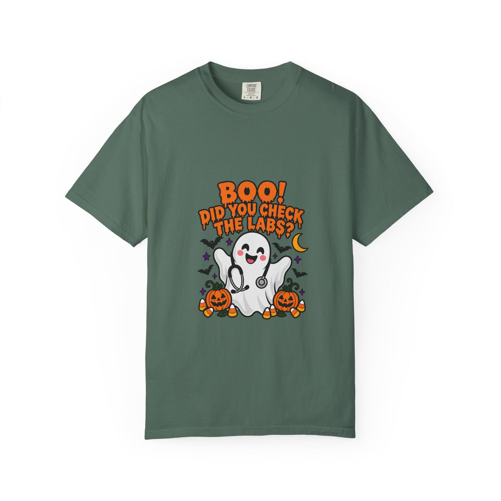 Boo! Did You Check the Labs? Shirt in Blue Spruce