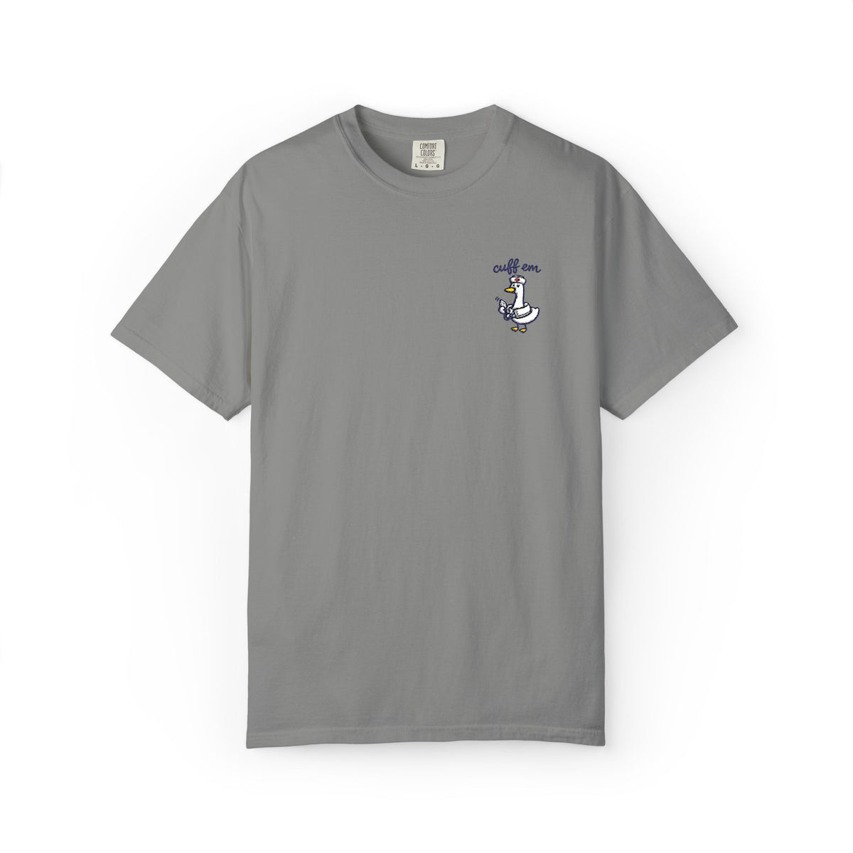 Cuff Em Goose Embroidered Shirt in Granite