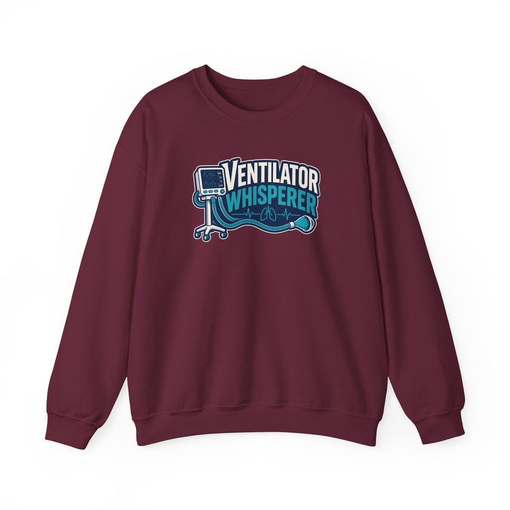 Ventilator Whisperer Sweatshirt in Maroon