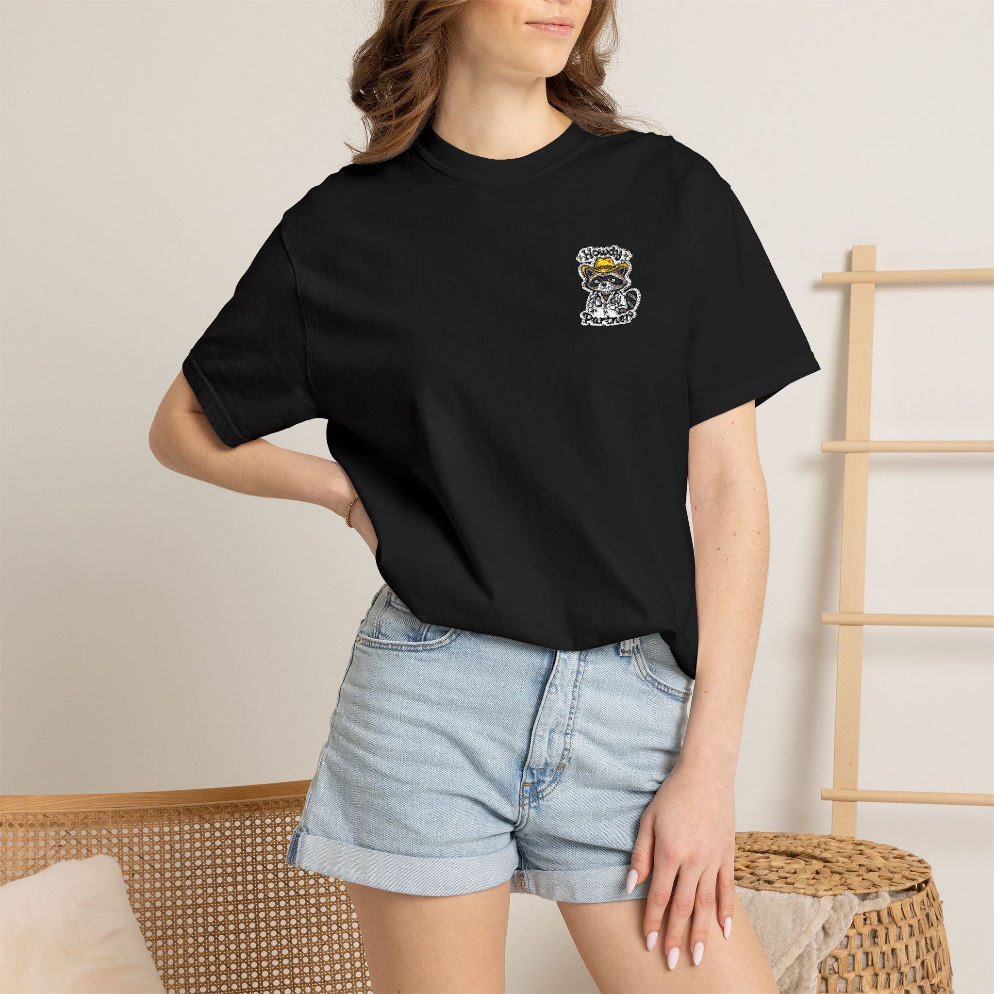 Howdy Partner Raccoon Comfort Colors T-Shirt | Western Medical Tee
