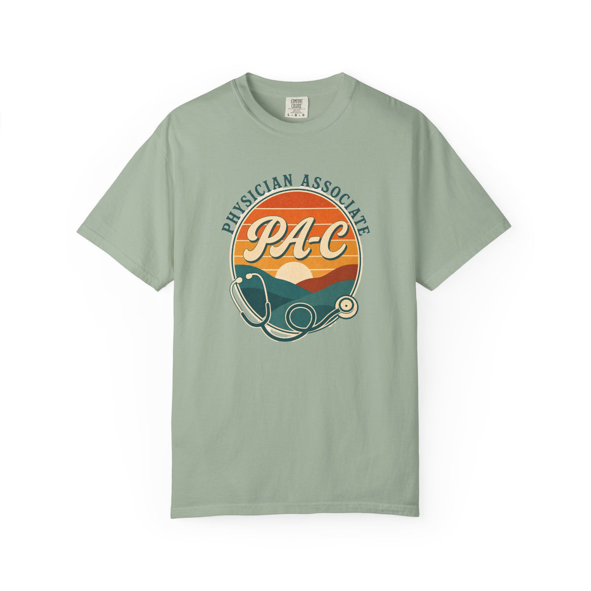 Physician Associate PA-C sunset Comfort Colors 1717 tee in Bay