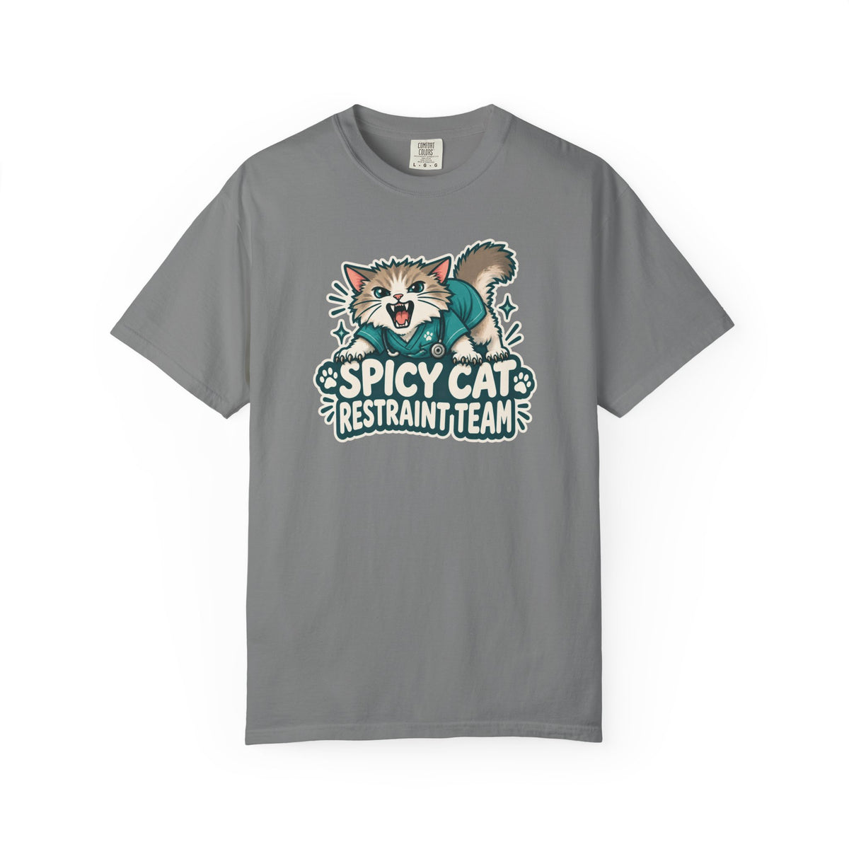 Spicy Cat Restraint Team Shirt in Grey