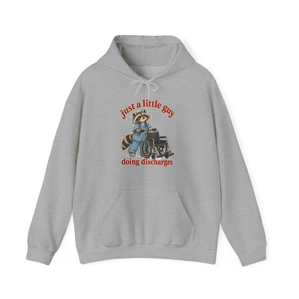Just a Little Guy Doing Discharges Hoodie in Sport Grey