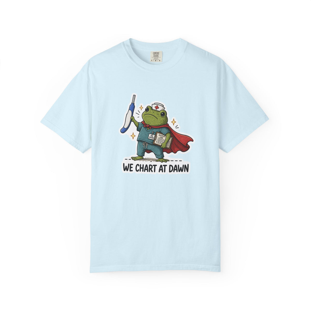 We Chart at Dawn Frog Shirt in Chambray