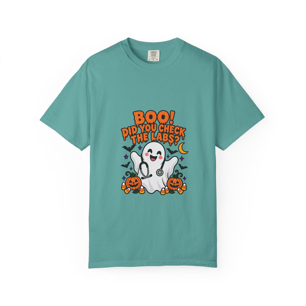 Boo! Did You Check the Labs? Shirt in Seafoam