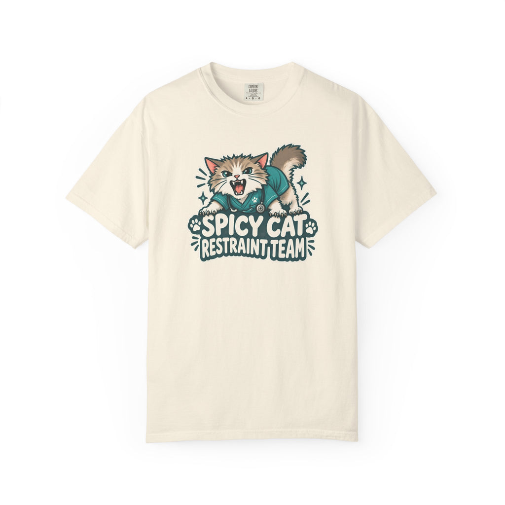 Spicy Cat Restraint Team Shirt in Ivory