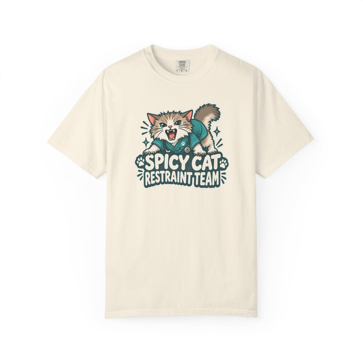 Spicy Cat Restraint Team Shirt in Ivory
