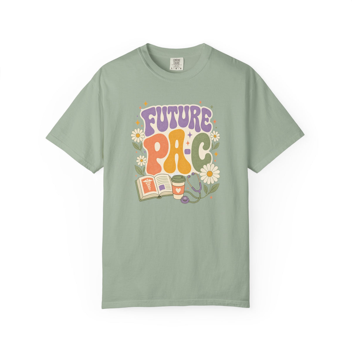 Future PA-C floral Comfort Colors 1717 tee in Bay