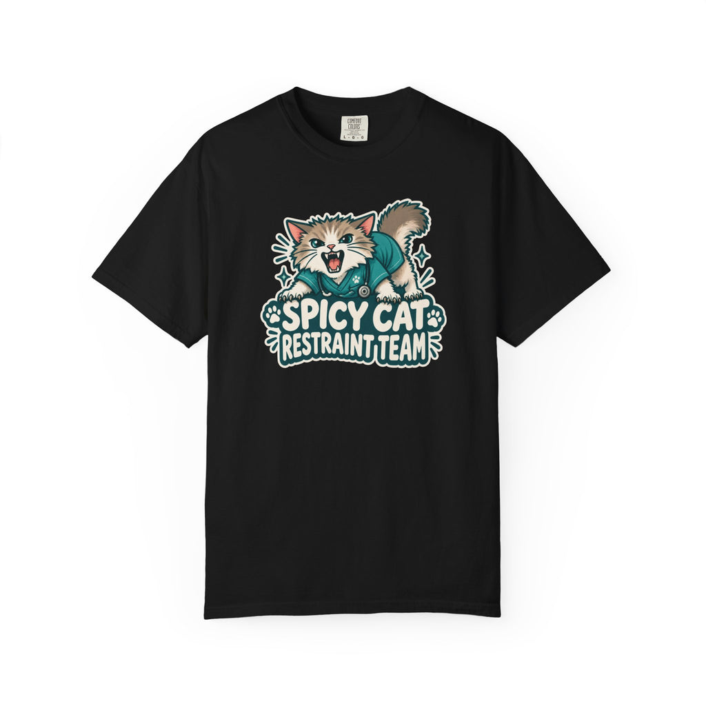 Spicy Cat Restraint Team Shirt in Black
