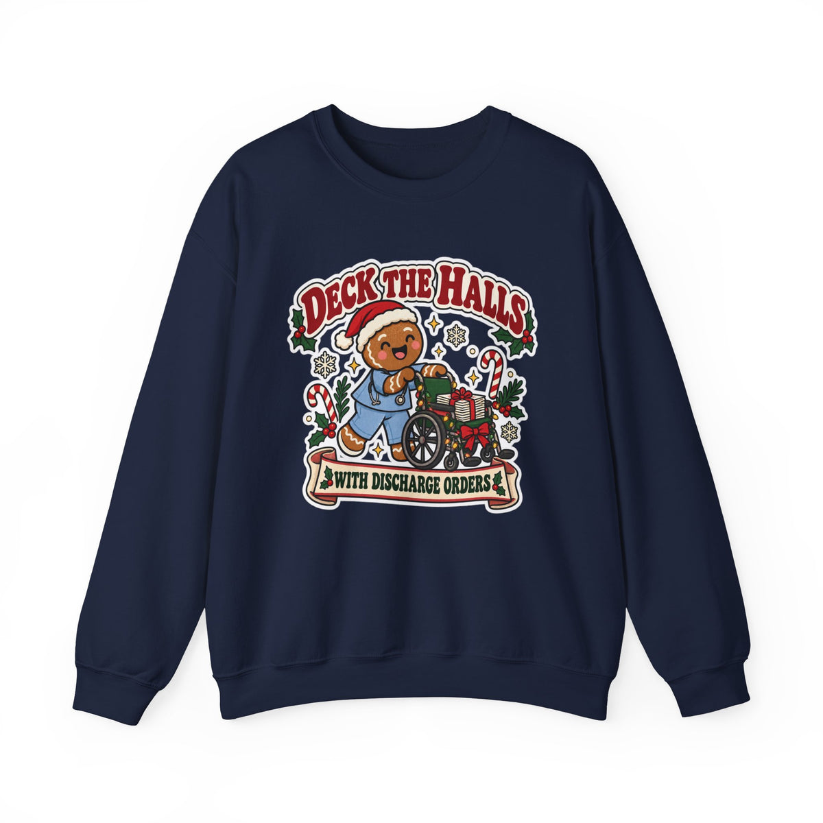 Deck the Halls with Discharge Orders Sweatshirt in Navy