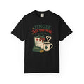 Jingle All the Way Through Rounds Christmas Comfort Colors 1717 tee in Black