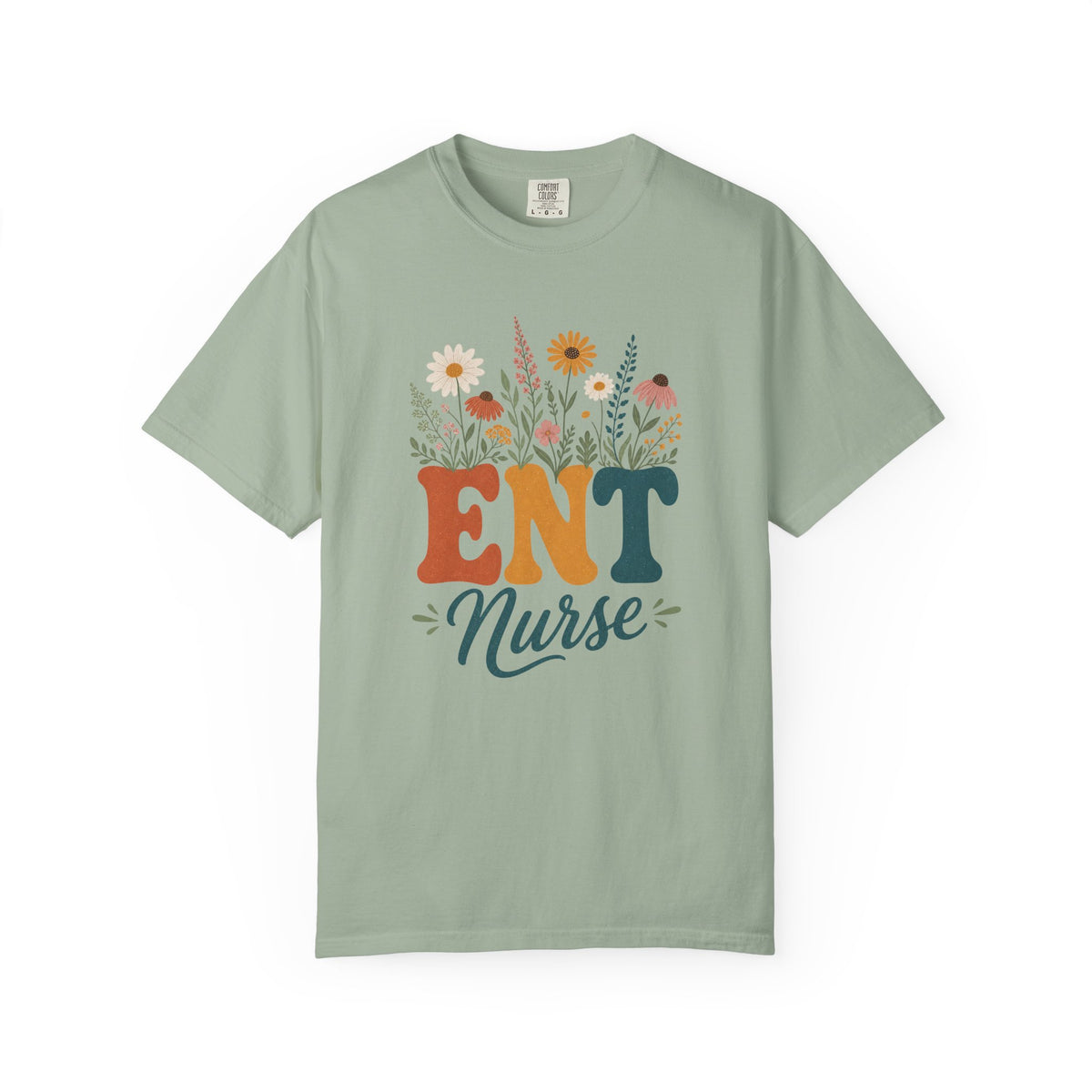 Wildflower ENT Nurse Comfort Colors 1717 tee in Bay