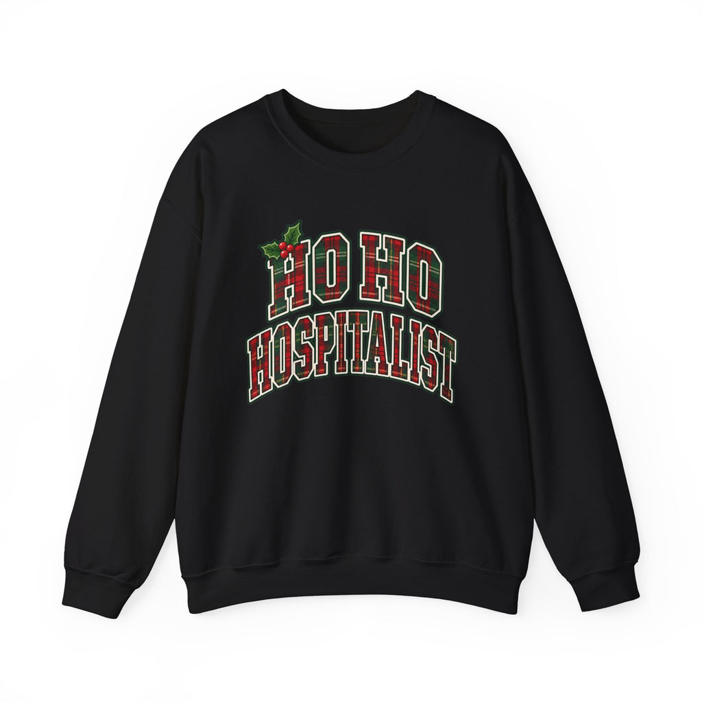 Ho Ho Hospitalist Plaid Sweatshirt in Black
