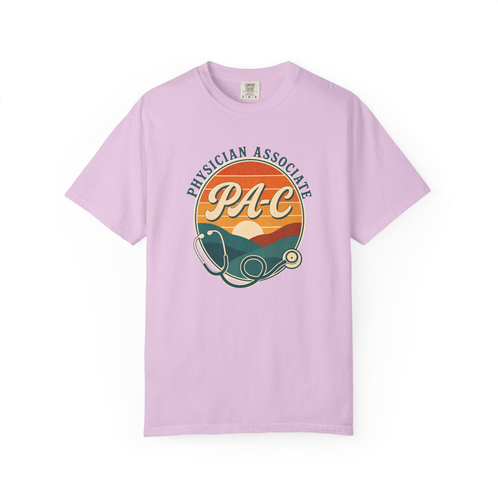 Physician Associate PA-C sunset Comfort Colors 1717 tee in Orchid