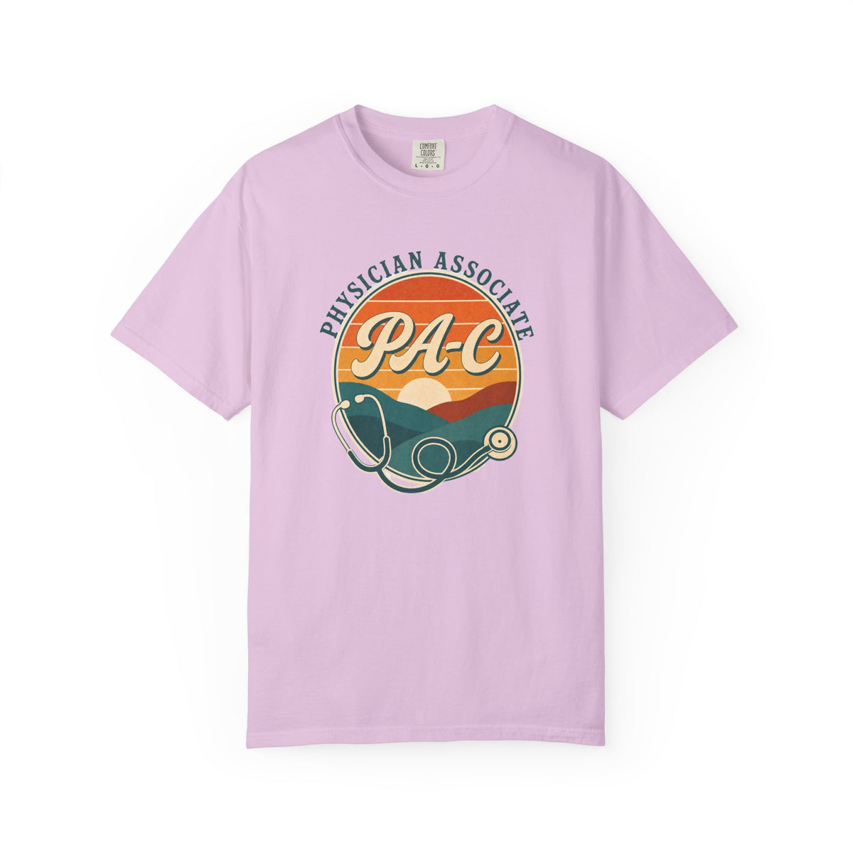 Physician Associate PA-C sunset Comfort Colors 1717 tee in Orchid
