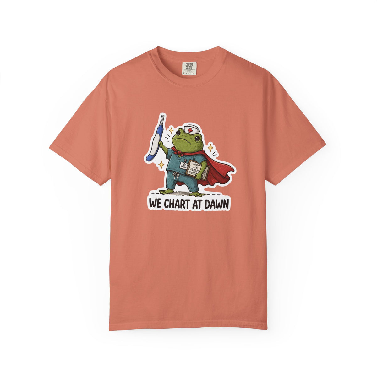 We Chart at Dawn Frog Shirt in Terracotta
