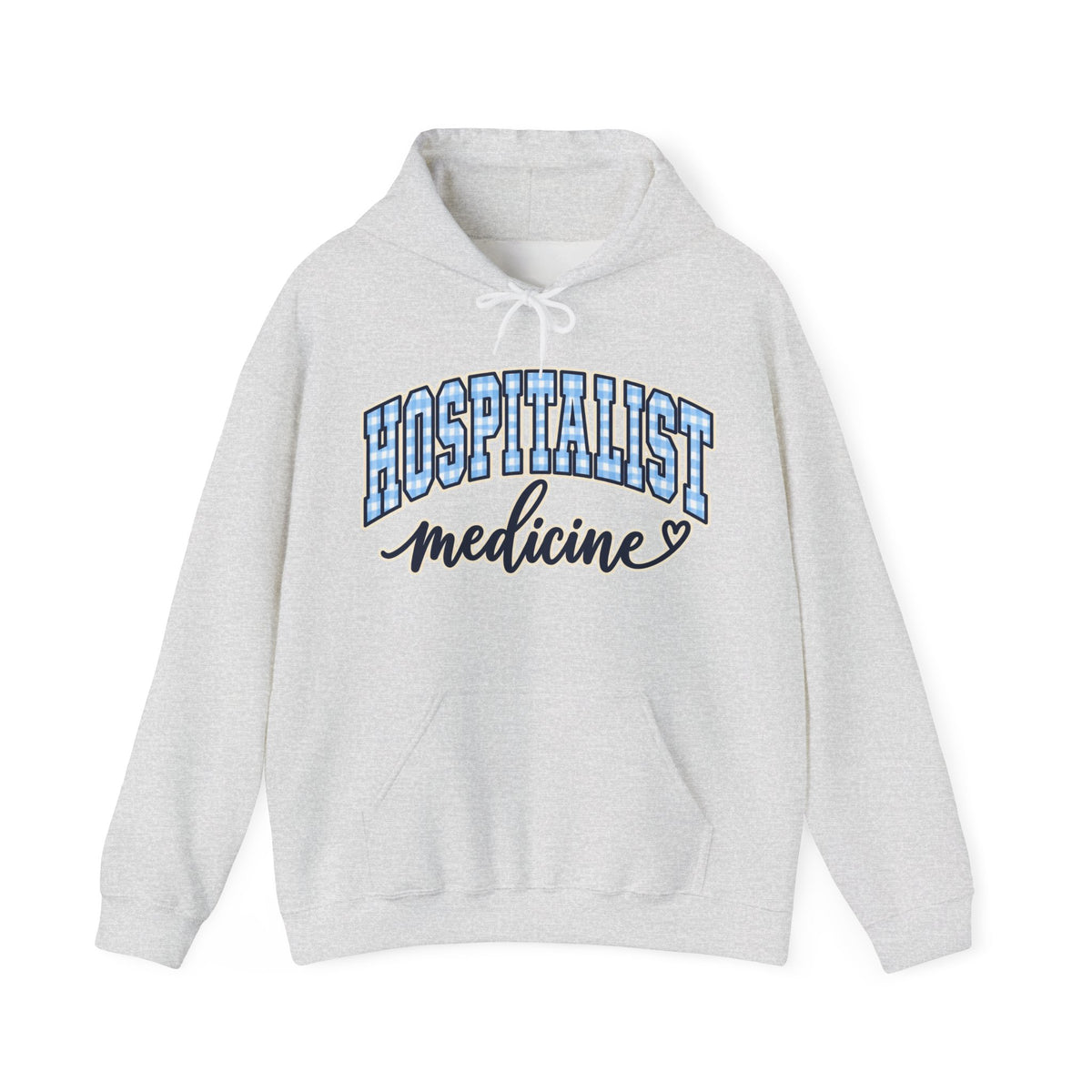 Hospitalist Gingham Hoodie in Ash