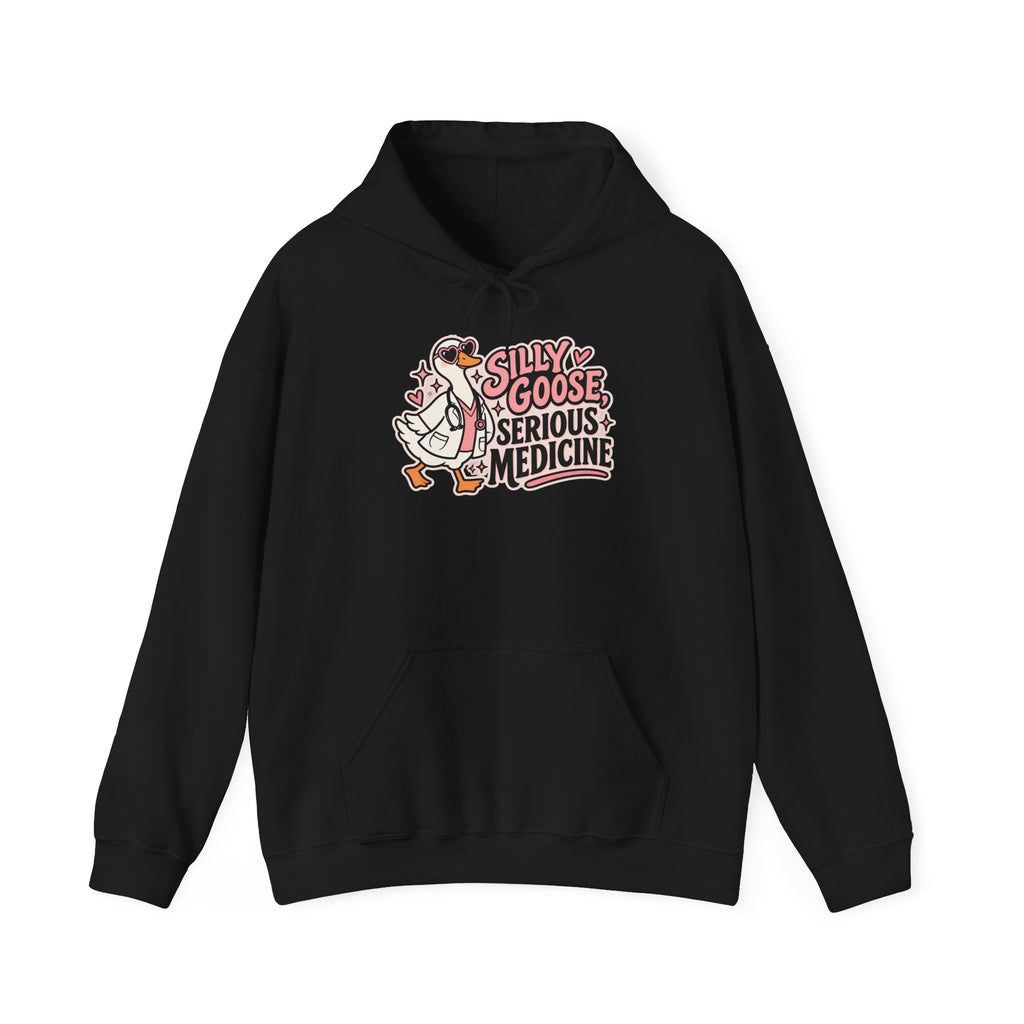 Silly Goose Serious Medicine Hoodie in Black