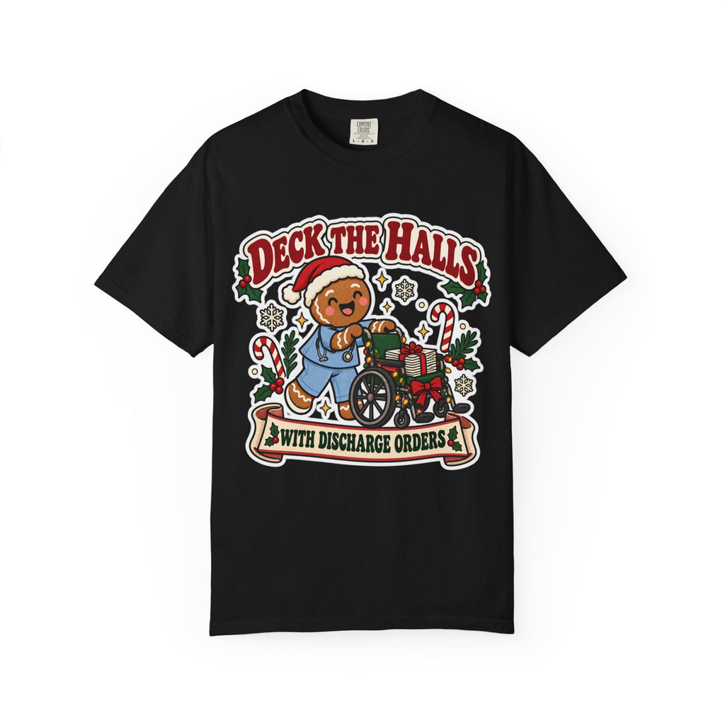 Deck the Halls with Discharge Orders Shirt in Black
