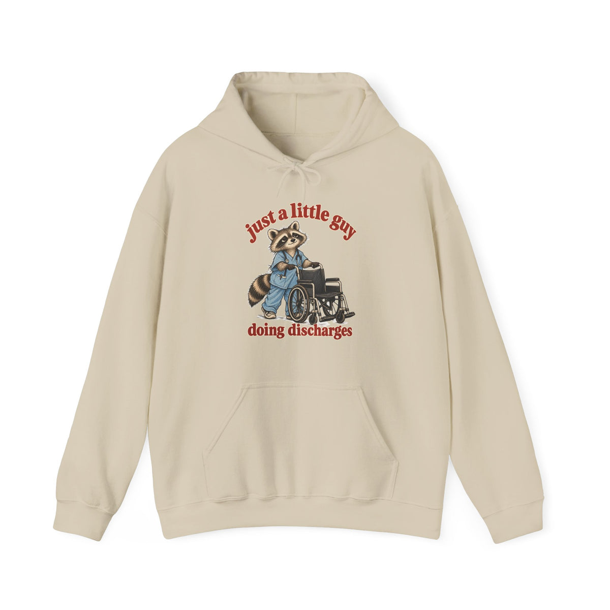 Just a Little Guy Doing Discharges Hoodie in Sand